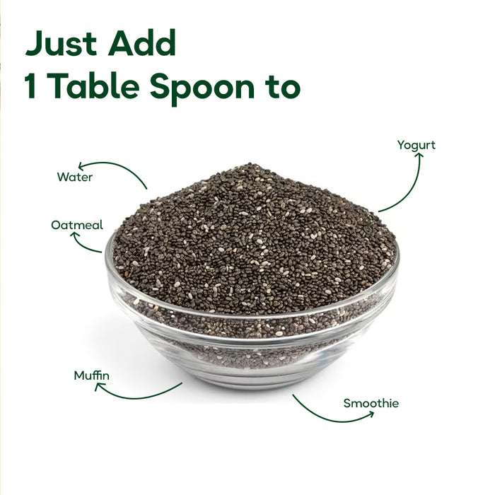 Organic Chia Seeds for Weight Loss - 200 Grams - Nutrient-Packed Superfood for a Healthier You